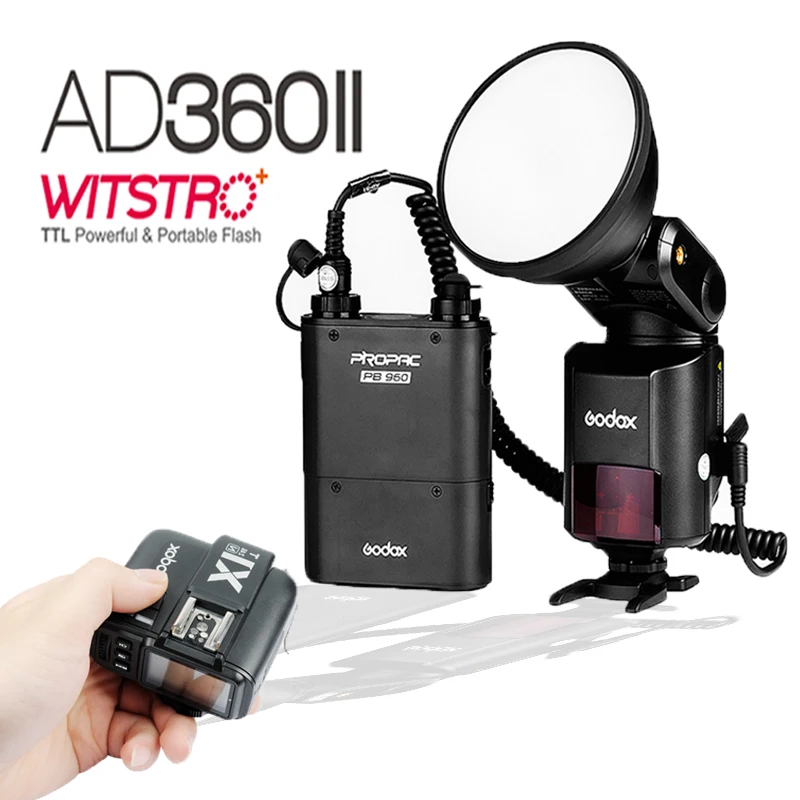 Godox AD360 II Witstro AD360II-N ttl вкл/выкл-камера Вспышка Speedlite для Nikon DSLR камера s PB960 батарейный блок+ X1 беспроводной триггер
