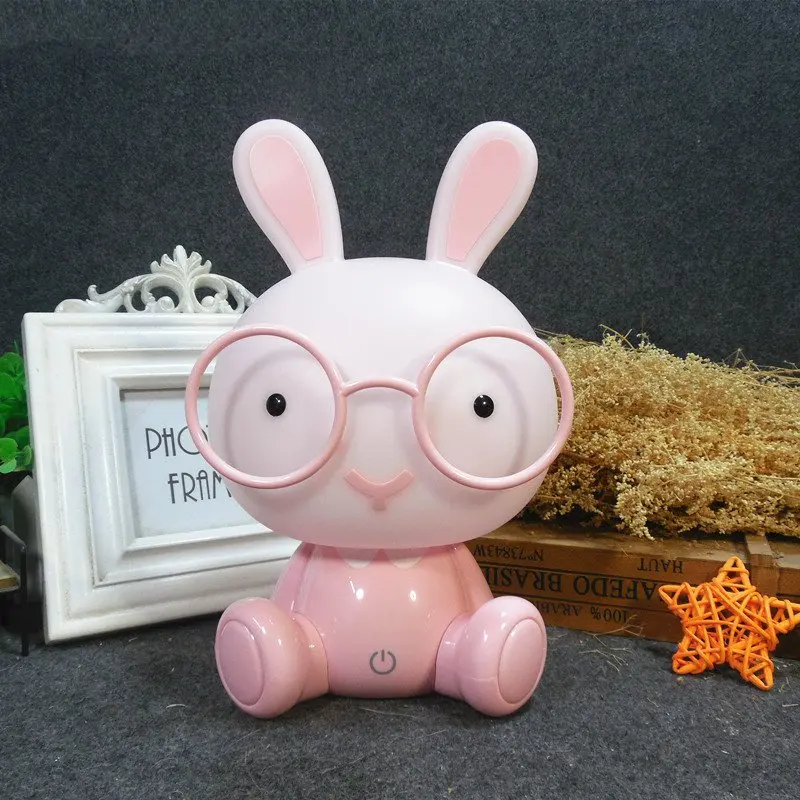 Cartoon Rabbit Lamp Cute Animal Led Children Baby Kids Room USB Led Night Lights Christmas Gift Bedside Decor Home Night Lamp
