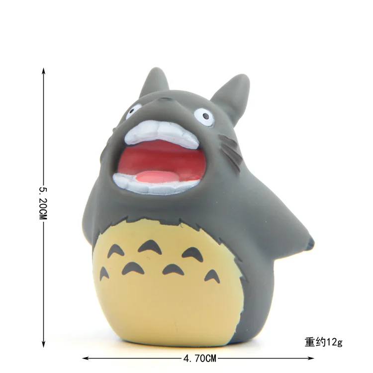 TOTORO mini Ghibli, милая аниме фигурка, пластиковая ПВХ Модель, украшение для дома, автомобиля, куклы, рождественский подарок, Комплект детских игрушек - Цвет: 4