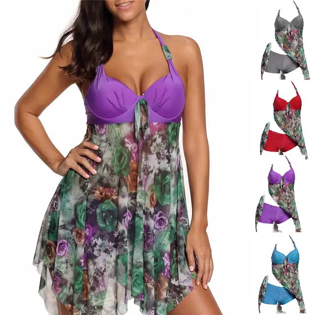 asymmetric hem swimdress