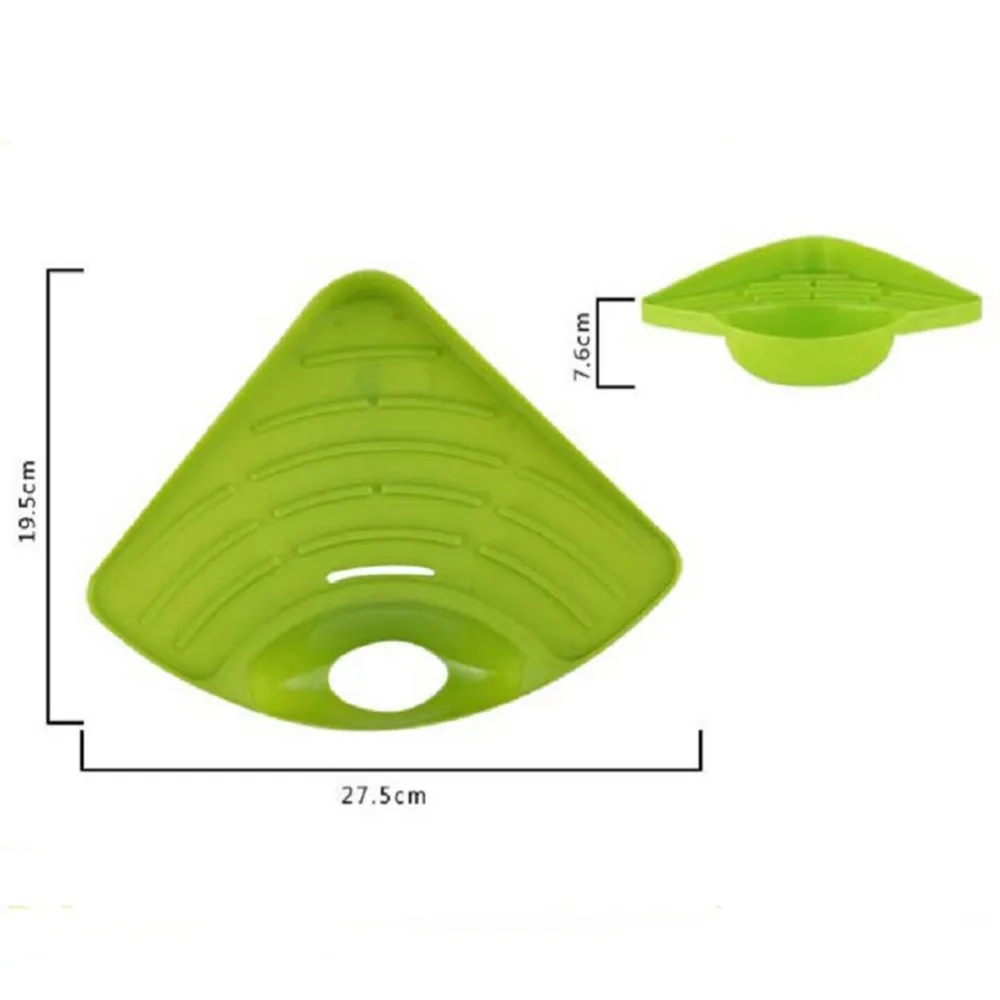 u-hoMEy Kitchen Sink Corner Storage Rack Dish Cloth Sponge Holder Bathroom Soap Dish Storage 4 Colors
