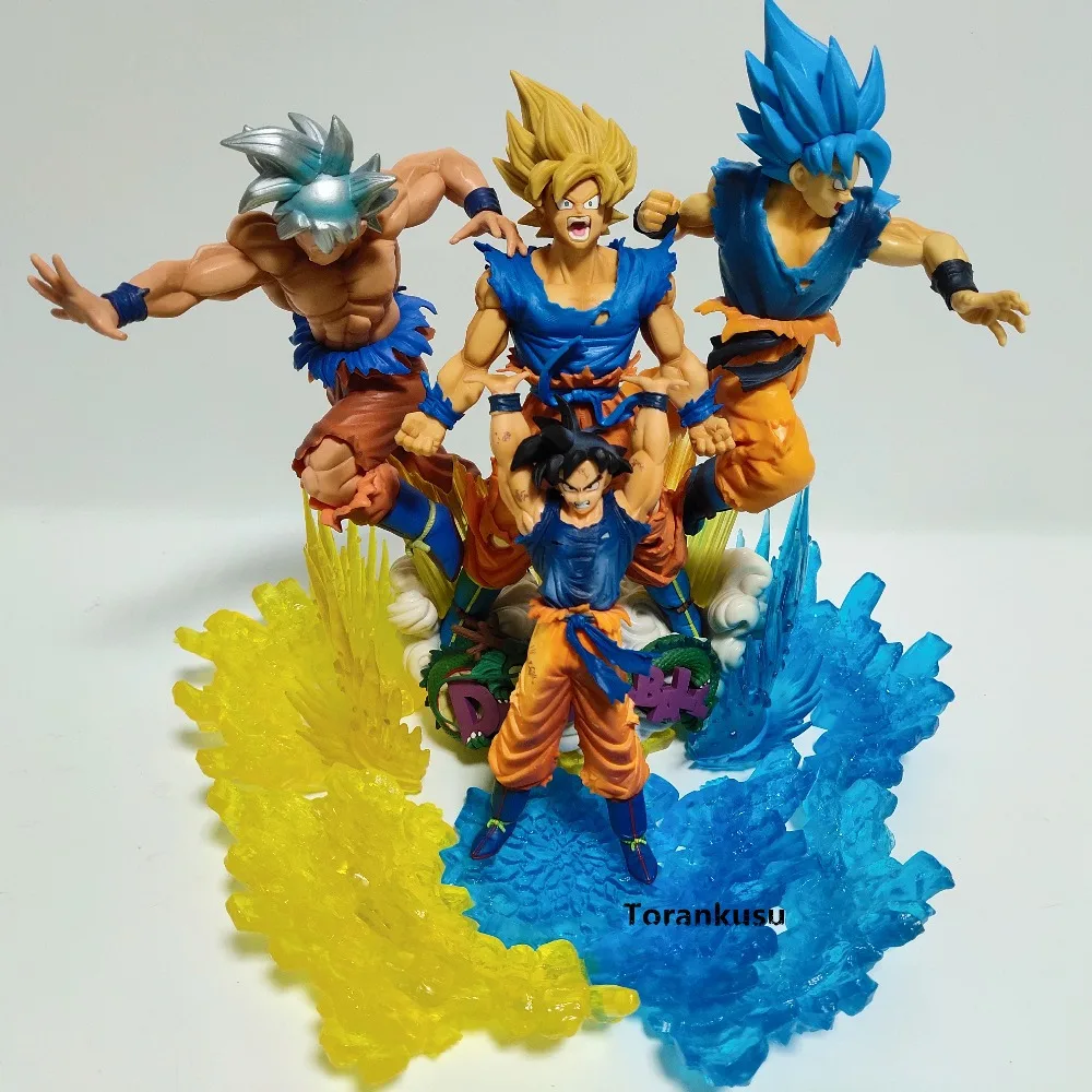 Dragon Ball и Super Goku ультра инстинкт Супер Saiyan сцена фигурки аниме Dragon Ball Z Goku модель игрушки фигурка DBZ Diorama