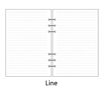 Простой фетровый Тканевый блокнот для заметок внутренний вкладыш А6 А5 Записная книжка Дневник план связывающее кольцо связывающее школьные принадлежности канцелярские товары - Цвет: line