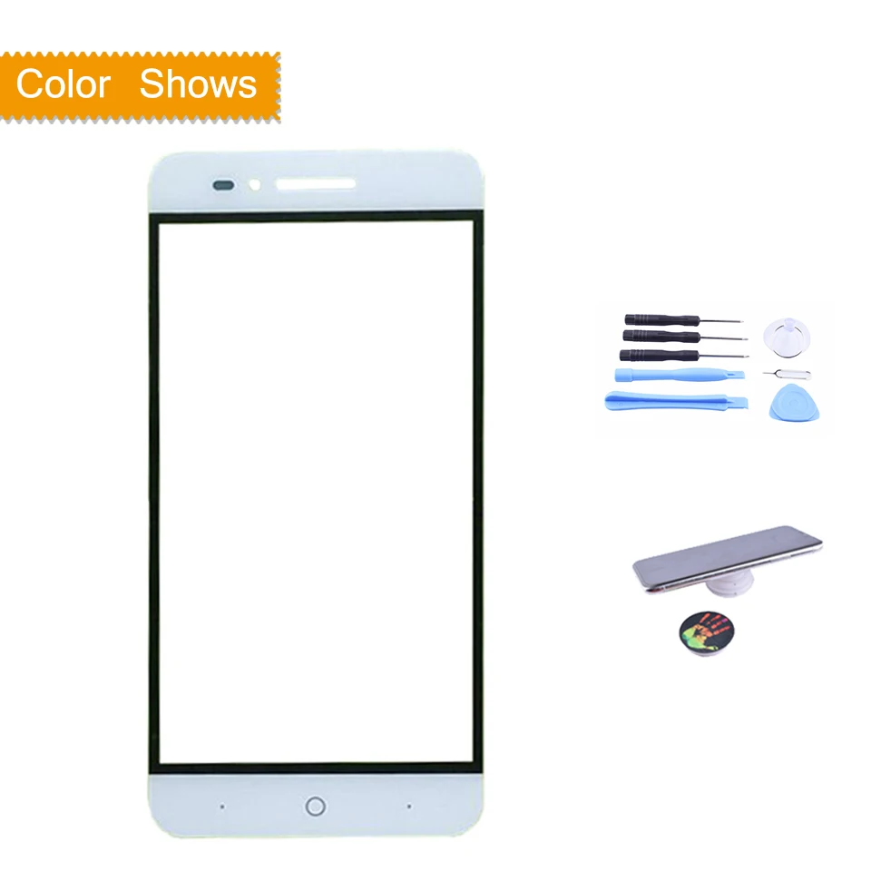 Сенсорный экран для zte Voyage 4 Blade A610 A610C BA610 TD-LTE Сенсорная панель Сенсорный экран объектив переднее внешнее стекло без ЖК-дисплея - Цвет: white with gift