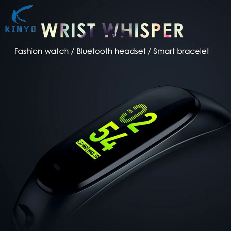 Наручные наушники whisper Bluetooth умный Браслет монитор артериального давления музыка