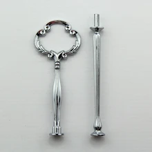 10 шт./лот 2 яруса маленький цветок с серебряным покрытием торт лоток торт украшения торта