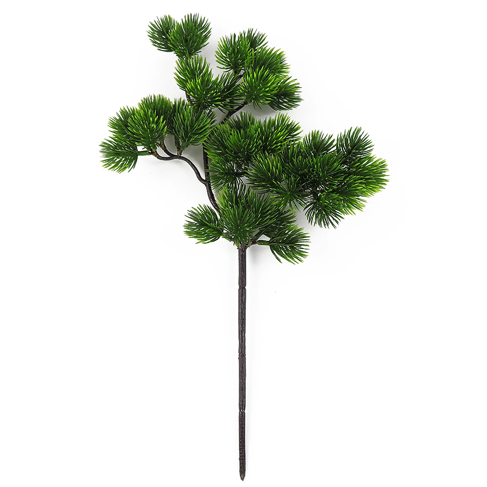 

40cm 1pcs Artificial Branch Big Beauty Pine Simulation Plastic Green Fake Pine Needle Cabinet Balcony Garden Decoration M18
