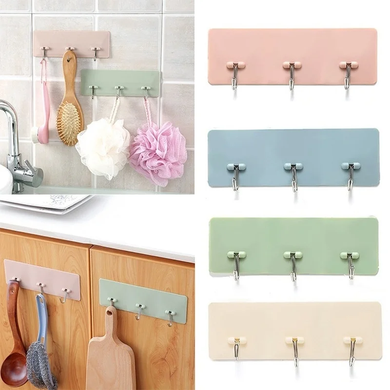 

1PC Wall Rack Kitchen Storage Holder Wall Hook Kitchen Organizer Bathroom Accessory