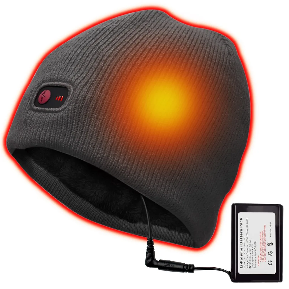 

7.4V Winter heating hat ski riding climbing,hiking,hunting ice-fishing outdoor sports heating male and female universal hat