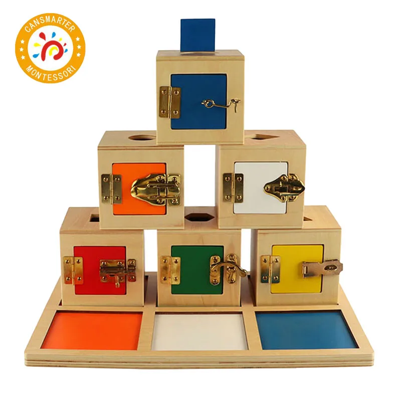  Baby Toy Montessori Material Lock Exercises Box Teaching Aids For Training Children Ability Early E