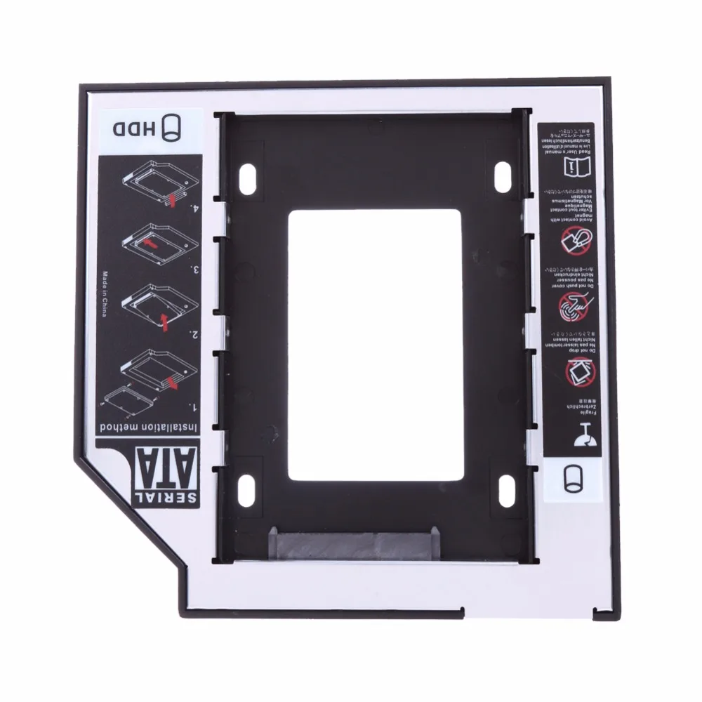 

Universal 2.5 2nd 9.5mm Ssd Hd SATA Hard Disk Drive HDD Caddy Adapter Bay For Cd Dvd Rom Optical Bay