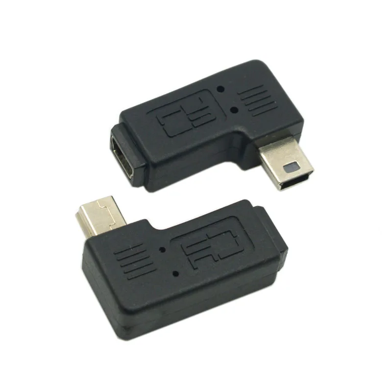 Cablecc Mini USB 2,0 5Pin Male-Female M-F удлинитель адаптер 90 градусов прямоугольный