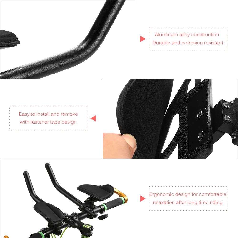 Bicycle Handlebar Rest Cycling Bike Rest Handlebar Aero Bar Bicycle Relaxation Handle Bar Triathlon MTB Road Bike Arm Rest Aerobar