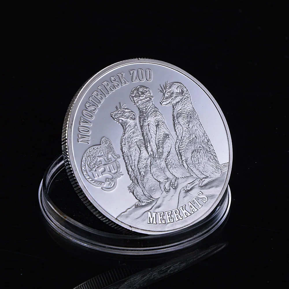 

Meerkats Animal Coin L 1 OZ Silver Coin Queen Elizabeth II Australia Silver Souvenir Coin