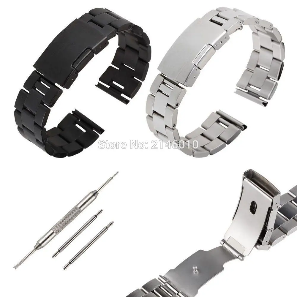 22mm Stainless Steel Watch Band Strap for ASUS Zenwatch 1 2 LG G Watch W100 W110 Urbane W150 Pebble Time