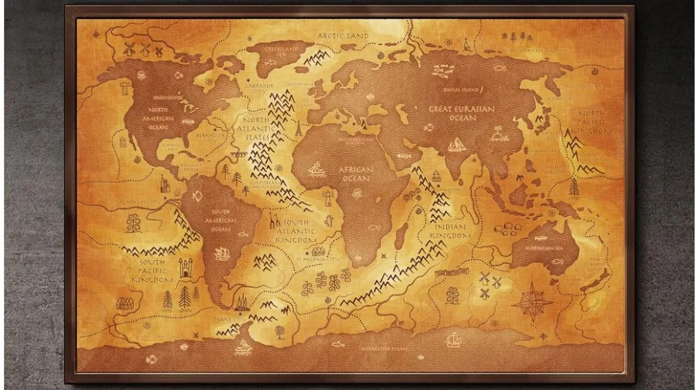 Фотообои 3d на заказ настенные фрески креативное классическое украшение Карта