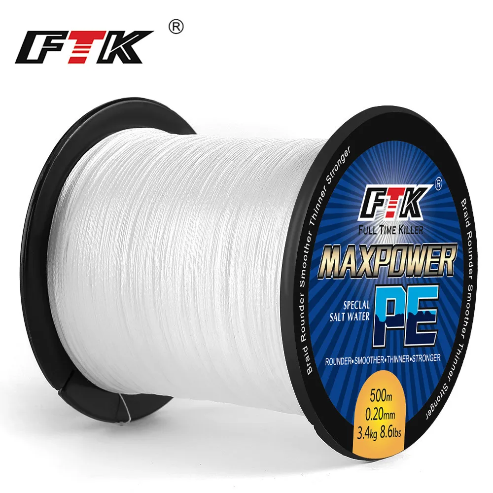 FTK Brand TP500M/547Yds Super PE Braided Multifilament Fishing Line 8LB 10LB 20LB 30LB 40LB 60LB Braided Line linha de pesca