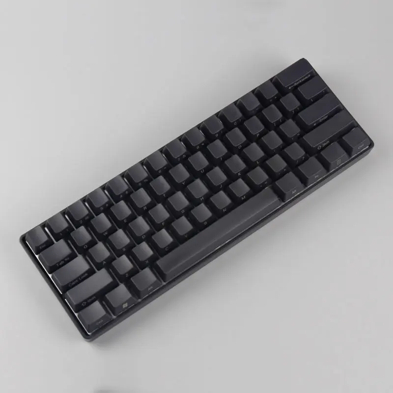 Black 60 OEM side printed thick pbt 61 keys for GH60 Poker DZ60 mx switch ANSI 60% mechanical keyboard