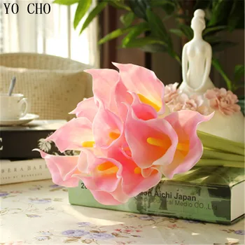 

Free shipping (10 piece/lot) 60cm Home fashion artificial PU Calla lily real touch flower wedding flower party flower supply
