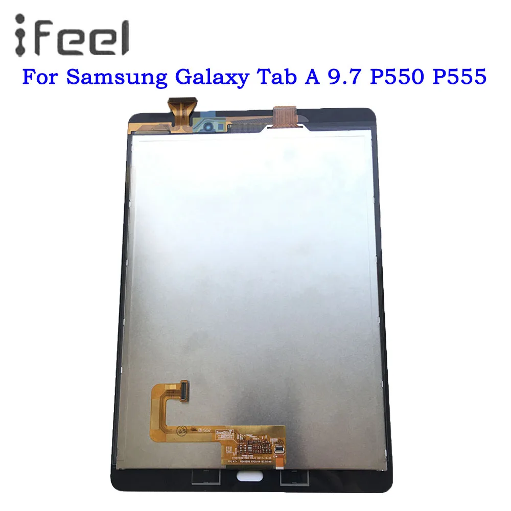 Цена ЖК дисплей для samsung Galaxy Tab A 9,7 P550 P555, кодирующий преобразователь сенсорного экрана в сборе 9,7