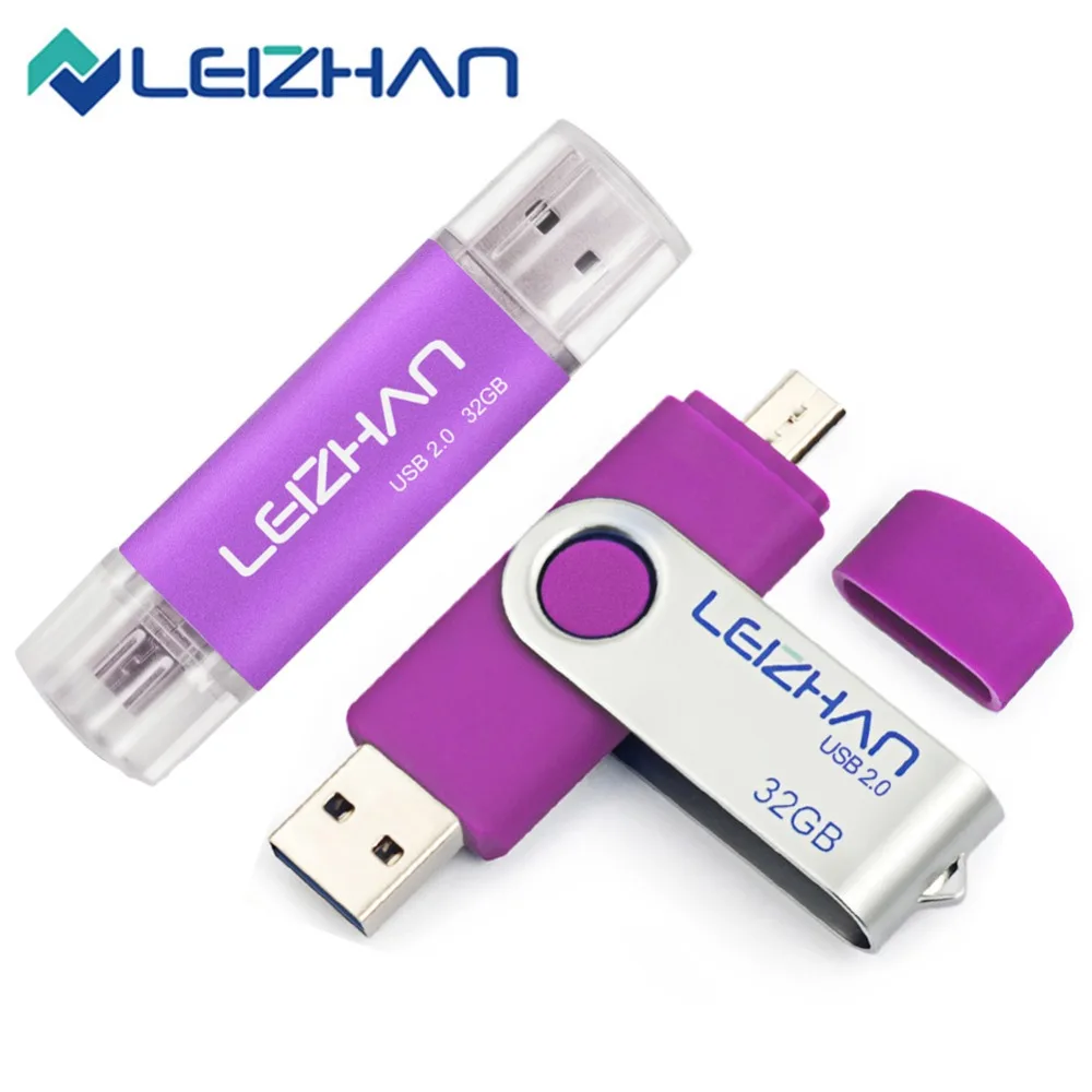 LEIZHAN OTG USB флеш накопитель для телефона на Android 4 ГБ 8 16 32 64 128 ГБ|USB флэш-накопители| |