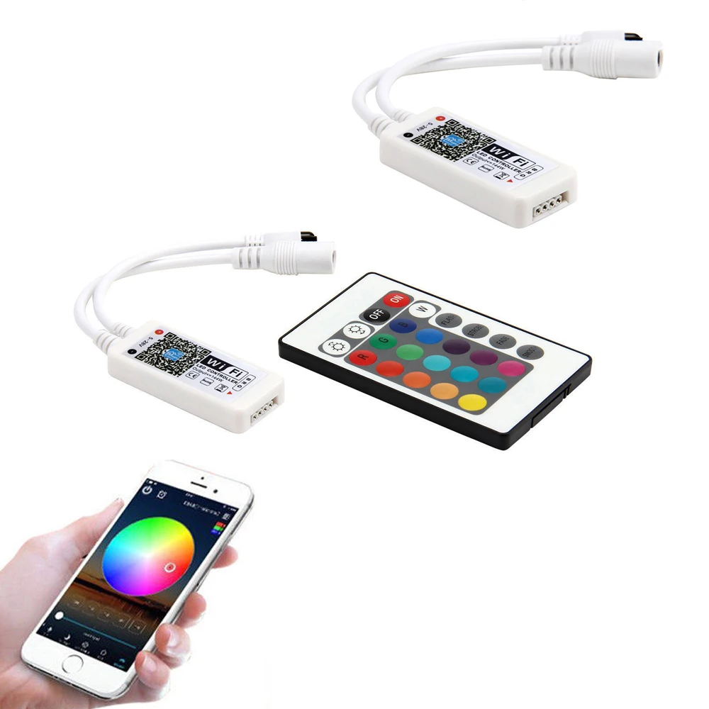 

LED Strip light WiFi Music Bluetooth RGB RGBW remote Controller Android IOS APP Amazon Alexa Google Magic Home Control 12V 24V