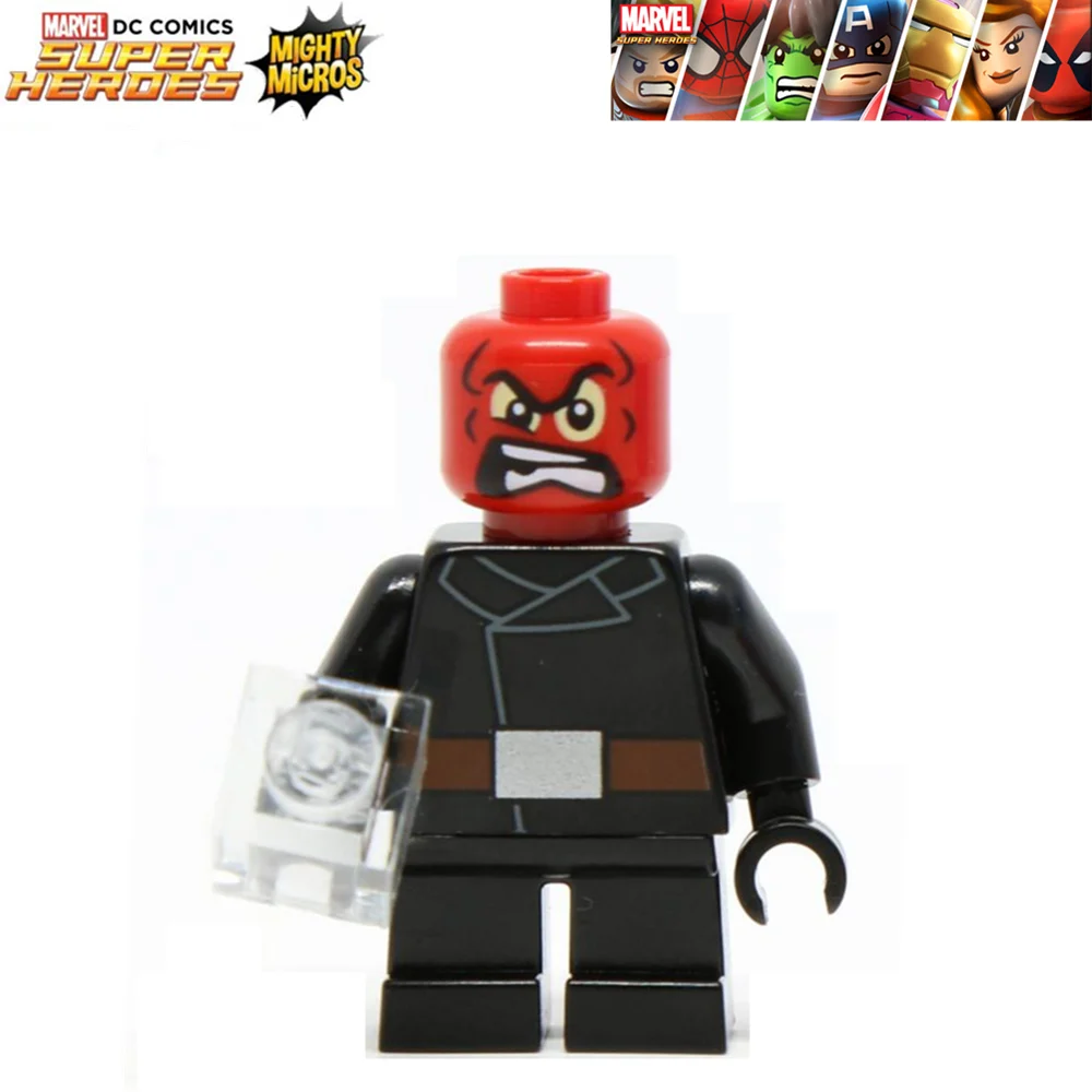 Goede Enkele Verkoop MIGHTY MICROS Rode Schedel Bane Ultron Hulk Batman Super Heroes AVENGERS minifig Model Bouwstenen Kinderen Speelgoed
