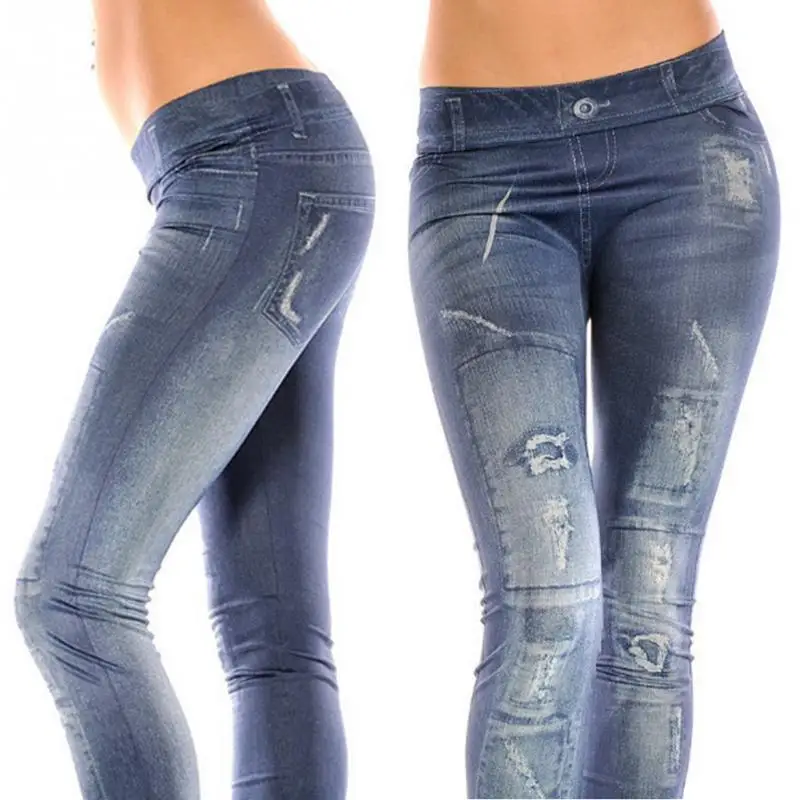 Новые NWT сексуальные женские Дамские винтажные джинсы состаренные леггинсы поддельные дырки Эластичные Обтягивающие джеггинсы для девушек
