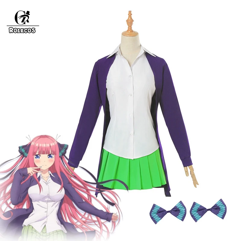 

ROLECOS Anime The Quintessential Quintuplets Cosplay Costume Nino Nakano Cosplay Go Toubun no Hanayome Costume Girl Uniform