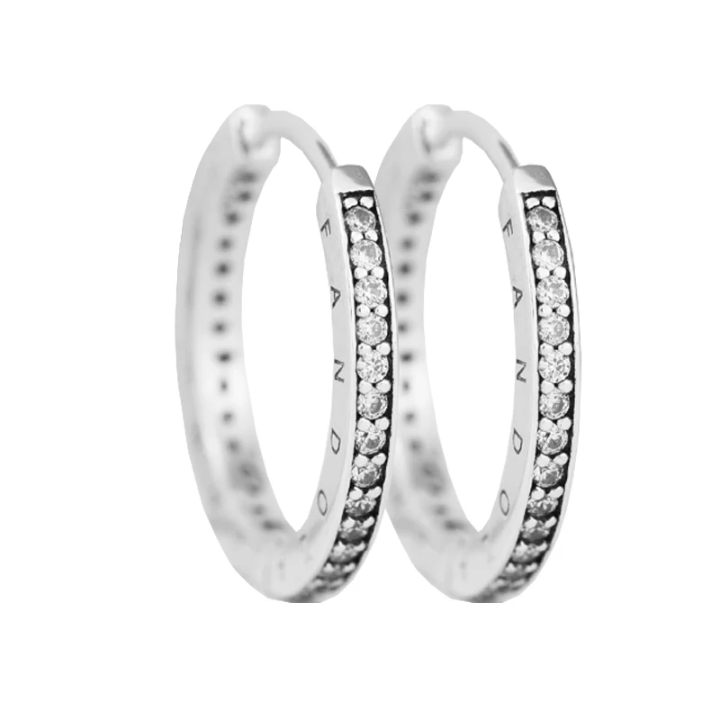 

100% 925 Sterling-Silver-Jewelry Silver Hoop Earring Free Shipping