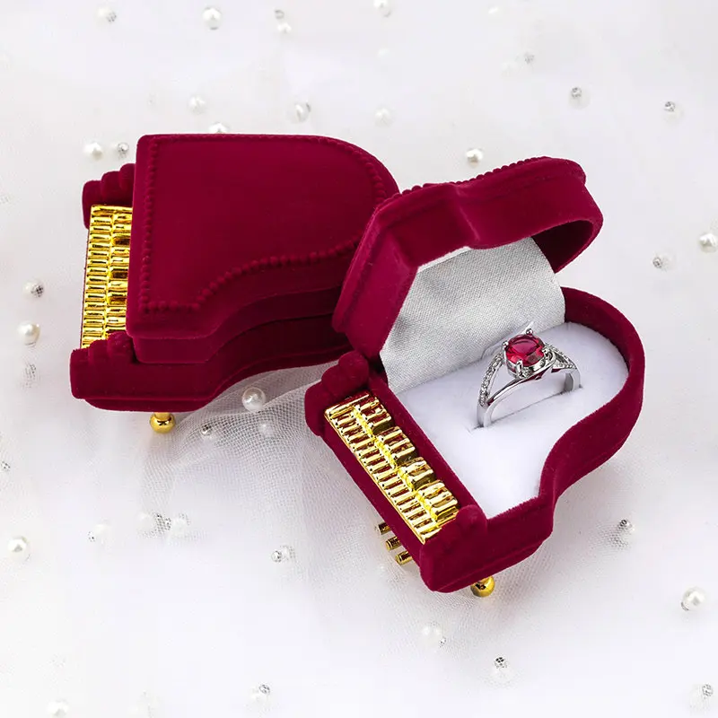 1 шт., уникальная бархатная шкатулка для ювелирных украшений, свадебное кольцо, Подарочная коробка, держатель, Ювелирная упаковка для сережек, ожерелий, браслетов