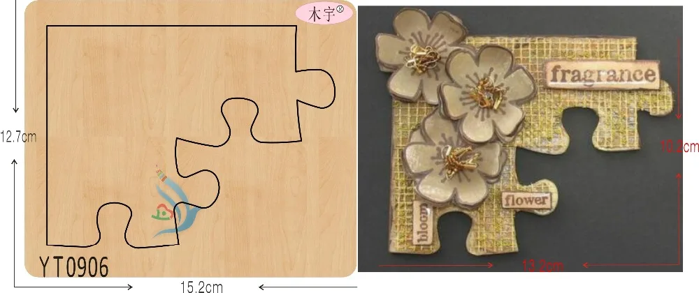

Decorate-YT0906 DIY new wooden mould cutting dies for scrapbooking Thickness-15.8mm/muyu/