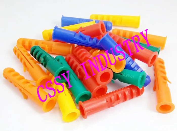 

100pcs/lot expand nail 10mm plastic plug anchor PE material