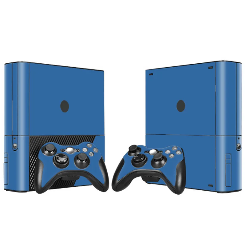 Однотонные белые черные красные синие кожаные наклейки Стикеры для Xbox 360 E