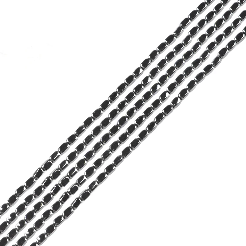 

New Hematite beads Accessories Rice grain shape Natural Stone loose Beads For Bracelet Necklace Jewelry DIY Making 4.5*3mm