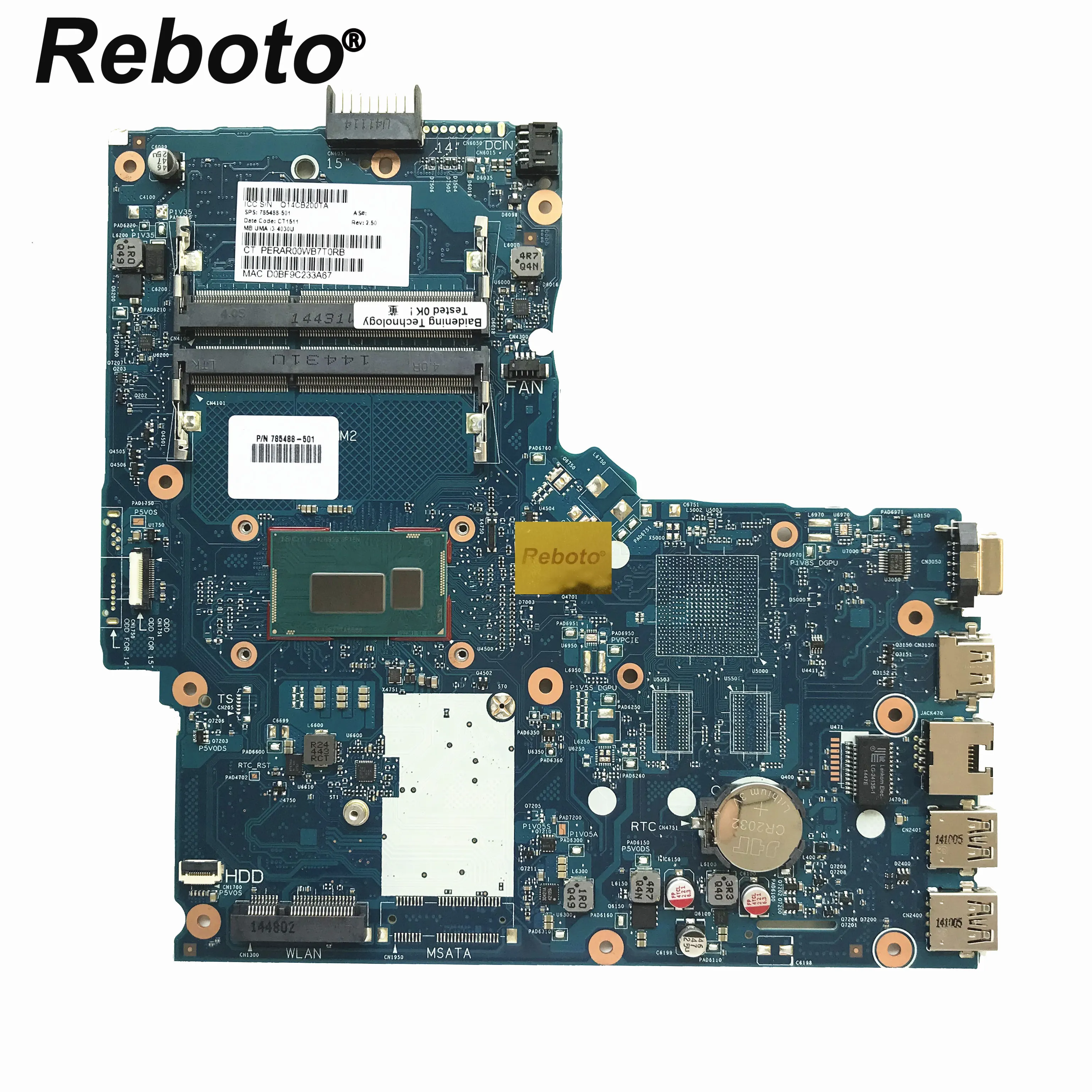 Для HP 350 G1 материнская плата портативного компьютера с SR1EN i3 4030u Процессор 785488 501 001