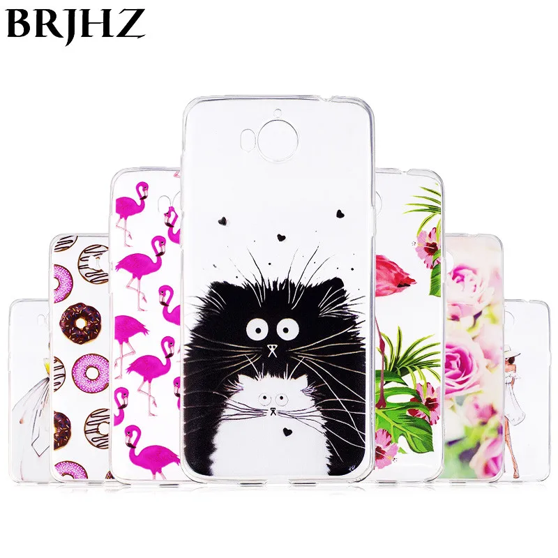 

For Fundas Huawei Y5 2017 Case Soft TPU Silicone Cases For Coque Huawei Y6 2017 Case Y 5 2017 Back Cover Transparent Phone Case