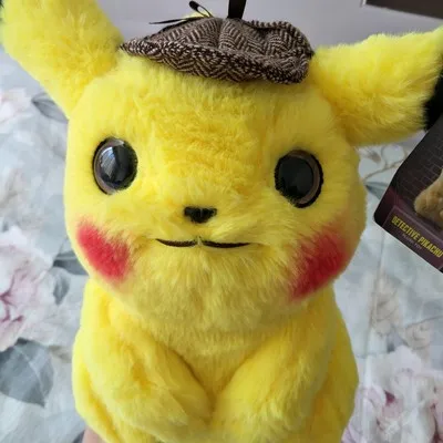 

NEW detective pikachu plush soft stuffed toys for kid girl gift kawaii Cartoon doll