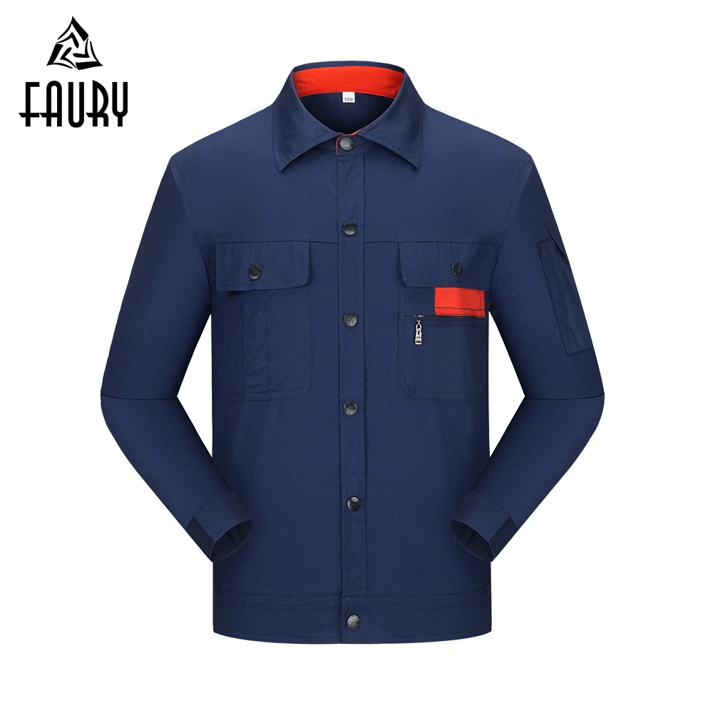 

2019 Working Clothes for Men Women Welding Suits Long Sleeve Coveralls Working Uniforms Repair Workshop Uniform Set Jacket Pants