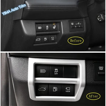 

Lapetus Car Styling Head Lights Lamp Switch Button Frame Cover Trim ABS Fit For Toyota Avalon 2019 2020 Matt / Carbon Fiber Look