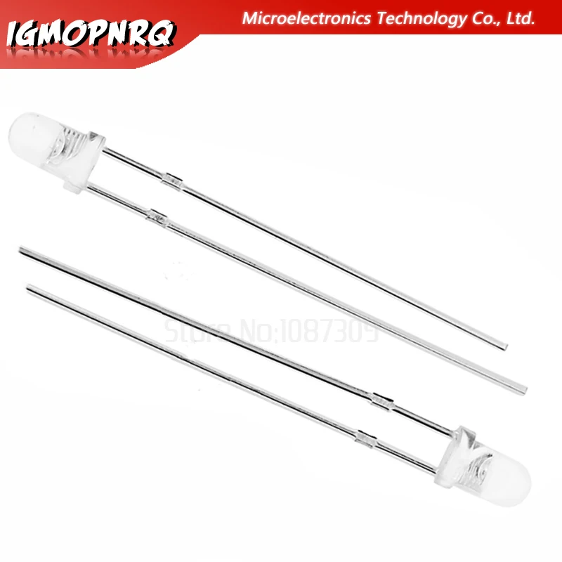 uxcell 50pcs Photosensitive Diode Photodiodes Light Sensitive Sensors,5mm Clear Round Head Receiver Diode