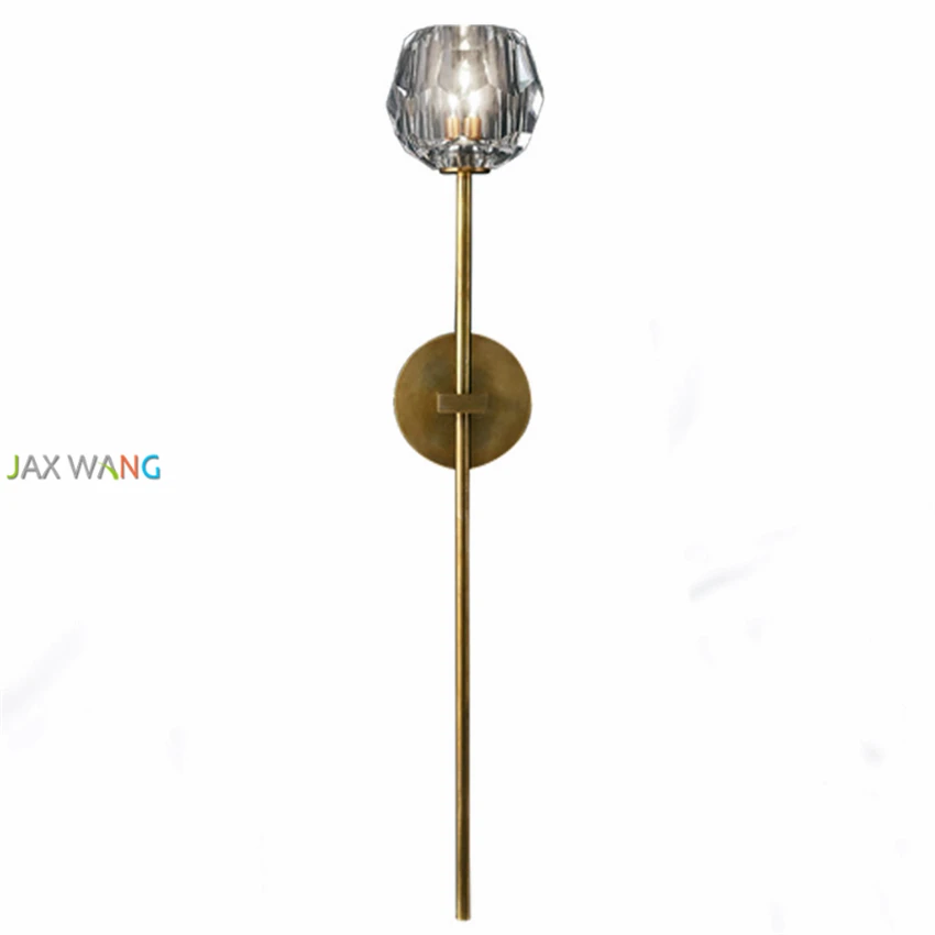 

Post-Modern simple crystal wall lamp Nordic bedroom bedside room wall lamps European corridor model room wall Light