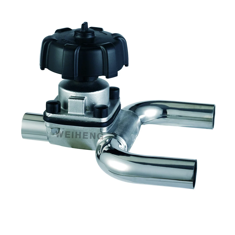 3/"-3,0 дюймов из нержавеющей стали 304 санитарный u-тип мембранный клапан