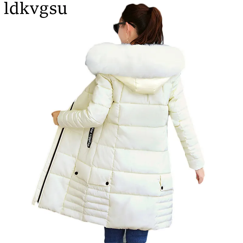 2019 Women Winter Jackets Down Cotton Hooded Coat Plus Size Parkas Mujer Coats Long Coat Fashion Fe