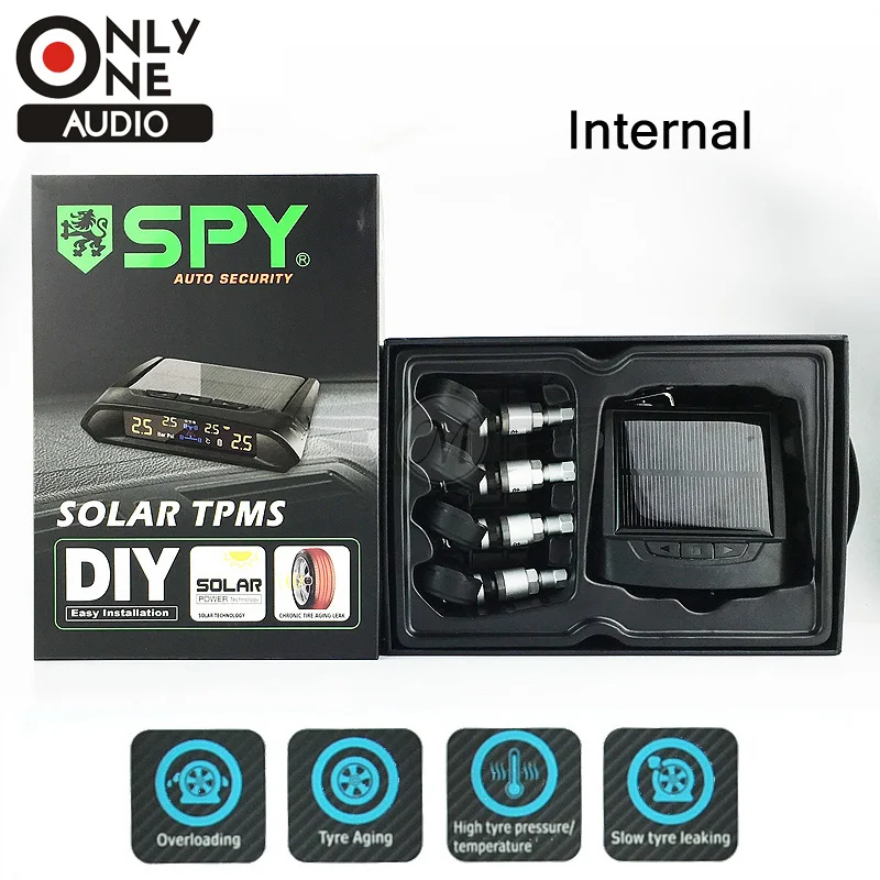 SPY DIY Easy Installation Solar Power Technology Car TPMS Wireless Tire