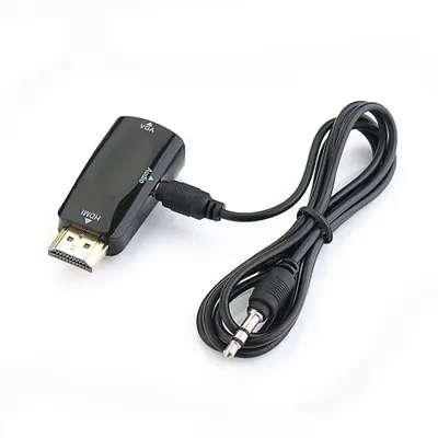 HDMI к VGA конвертер hdmi vga адаптер с аудио hdmitovga папа женскому переключатель дисплей