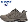 BONA New Classics Style Men Running Shoes Outdoor Walking Jogging Sneakers Lace Up Athletic Shoes Comfortable Sport Shoes Men BROWNNESS