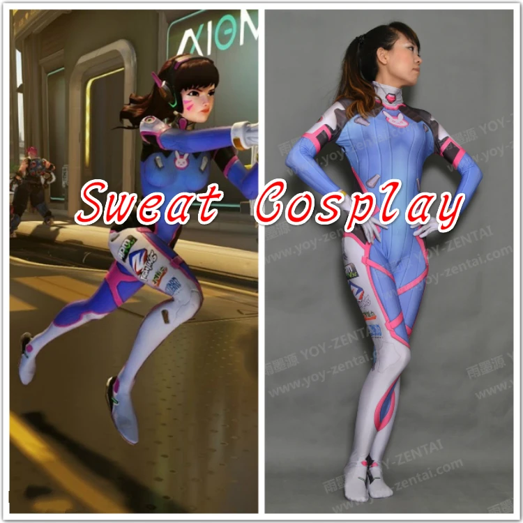 

High Quality Custom Made D.Va Costume DVA Cosplay Costume D.Va Spandex Suit D.Va BodySuit Cosplay Costume