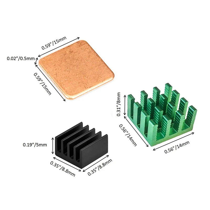 1/2 пакетов raspberry pi 3 4 вентилятор охлаждения DC 5 В+ 3 шт. радиаторы для raspberry pi 3b 2b B+ медная охлаждающая подставка для raspberry pi 3/2