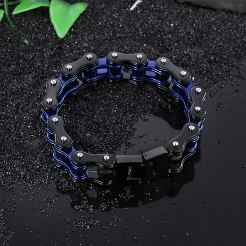 Goedkoop Motorfiets mannen Armband Punk Mode Bike Motorcycle Chain Knight mannen 316L Rvs Armband Rijden Sieraden